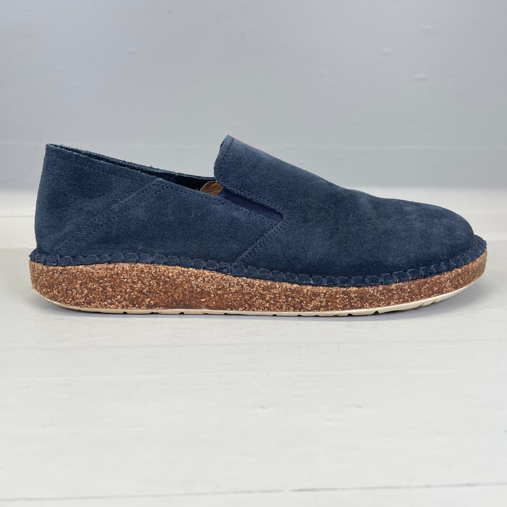 Birkenstock Callan Shoes Womens Size 39 US 8 Navy Blue Suede Slip On Loafers